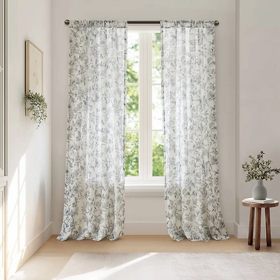 Madison Park Rod Pocket Light-Filtering Set of 2 Curtain Panel