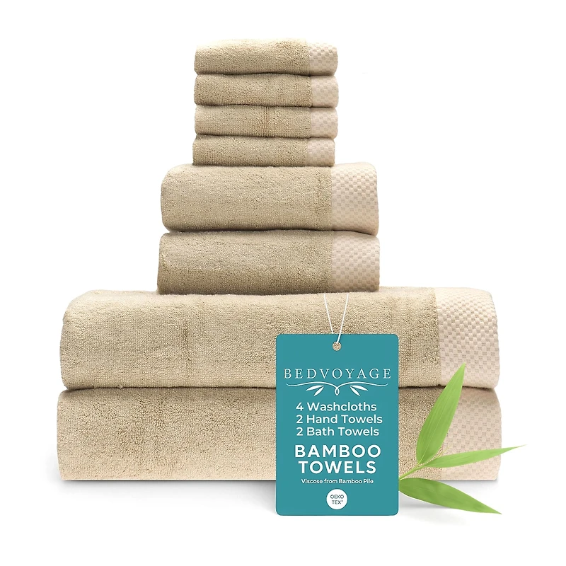 BedVoyage Resort 8-pc. Rayon from Bamboo Bath Towel Set