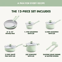 GreenPan Dover Ceramic 12-pc. Cookware Set