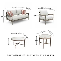 Signature Design by Ashley Biddeford 5-Piece Outdoor Conversation Set