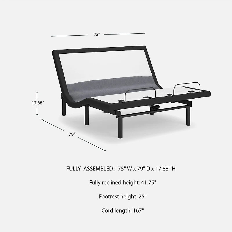 Signature Design by Ashley Best Base with Lumbar and Audio 17" Adjustable