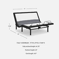 Signature Design by Ashley Best Base with Lumbar and Audio 17" Adjustable