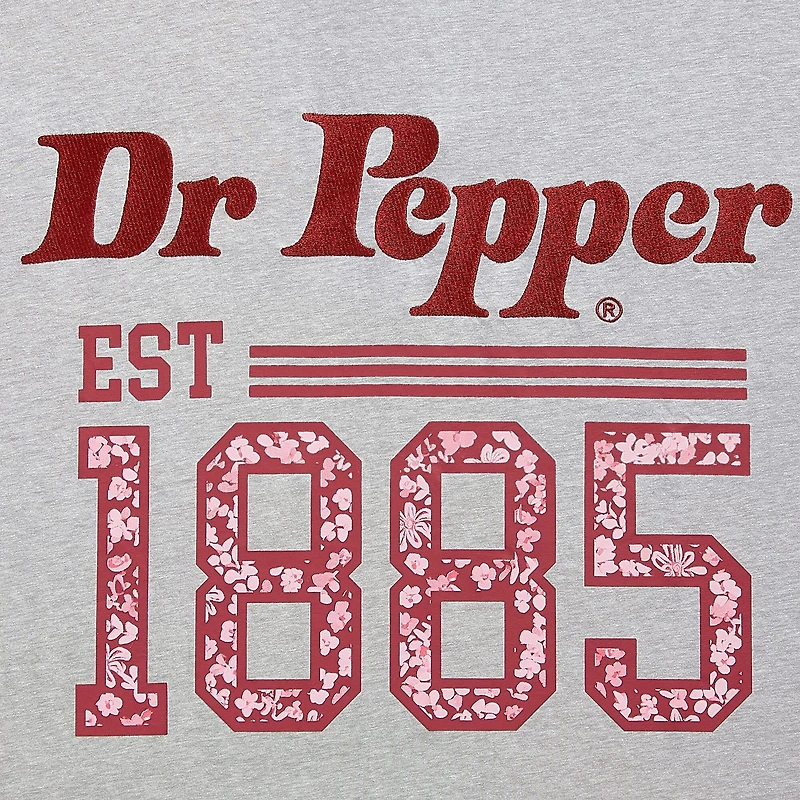 Dr Pepper Hot Tee Womens Juniors Crew Neck Short Sleeve Oversized Graphic T-Shirt