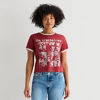 New World Cranberries Womens Juniors Crew Neck Short Sleeve Regular Fit Graphic T-Shirt