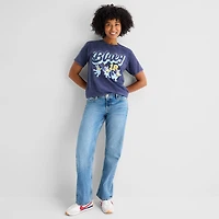 Bluey Boyfriend Tee Womens Juniors Crew Neck Short Sleeve Loose Fit Graphic T-Shirt