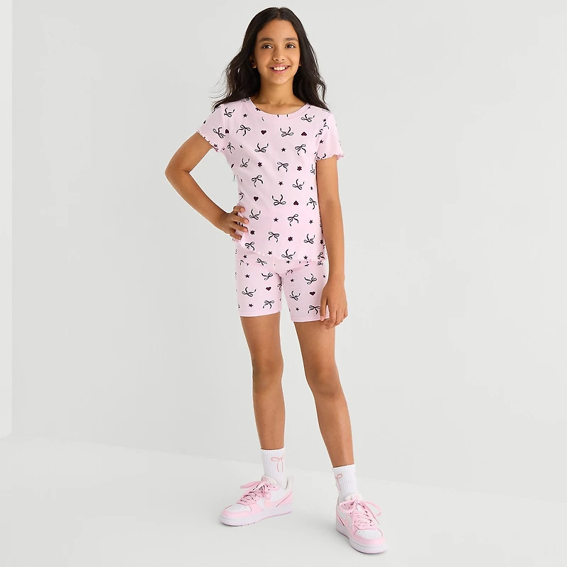 Thereabouts Little & Big Kid Girls Crew Neck Short Sleeve T-Shirt