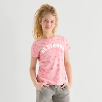 Xersion Little & Big Kid Girls Crew Neck Short Sleeve Regular Fit Graphic T-Shirt