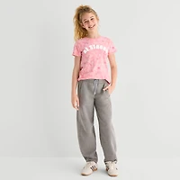 Xersion Little & Big Kid Girls Crew Neck Short Sleeve Regular Fit Graphic T-Shirt