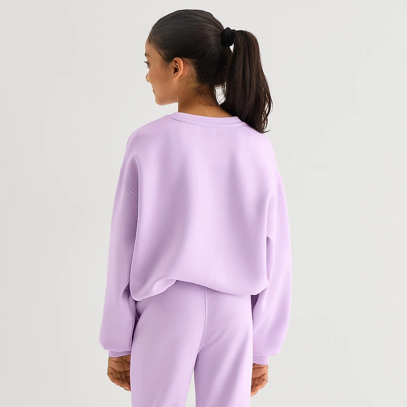 Xersion Little & Big Kid Girls Crew Neck Long Sleeve Sweatshirt
