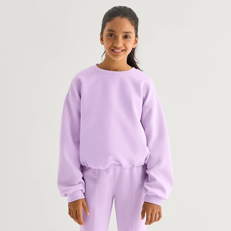 Xersion Little & Big Kid Girls Crew Neck Long Sleeve Sweatshirt