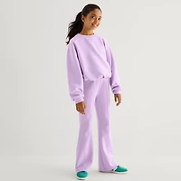 Xersion Little & Big Kid Girls Crew Neck Long Sleeve Sweatshirt