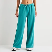 Xersion Scubaluxe Womens Drawstring Waist Wide Leg Mid Rise Regular Fit Sweatpant