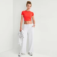 Xersion Womens Crew Neck Short Sleeve Active Crop Top