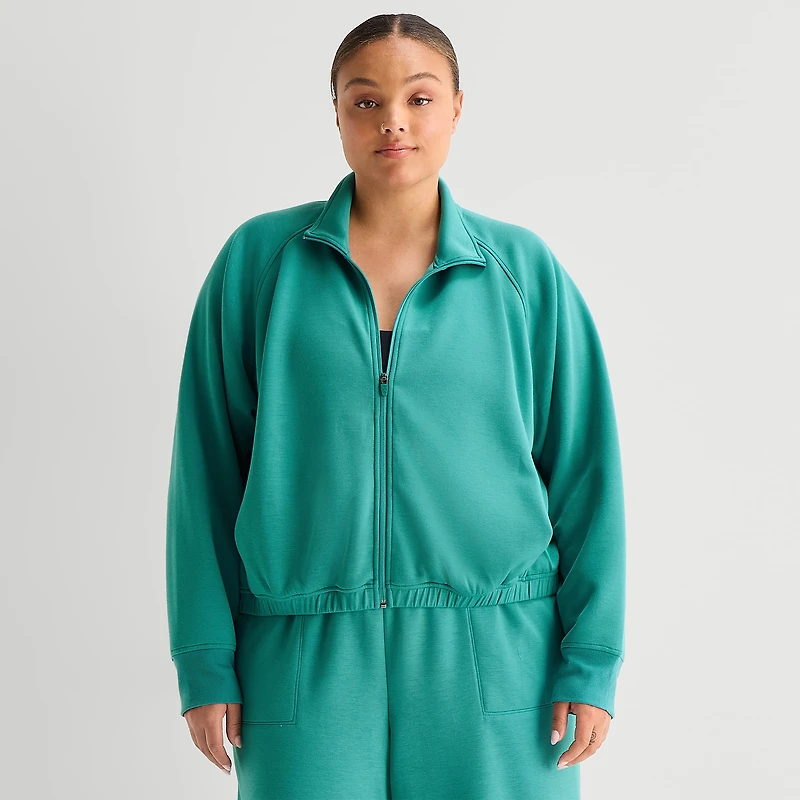 Xersion Womens Plus Track Jacket
