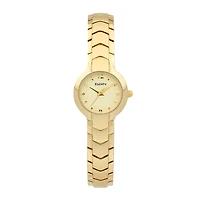 Elgin® Womens Textured Gold-Tone Bracelet Watch
