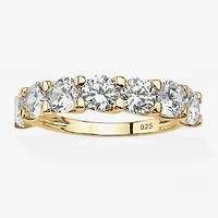 Diamonart Womens 2.5MM 3 1/2 CT. T.W Cubic Zirconia 14K Gold Over Silver Band