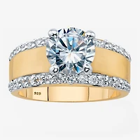 Diamonart Womens 3 1/4 CT. T.W. Cubic Zirconia 14K Gold Over Silver Engagement Ring