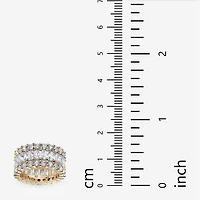 Womens 12MM Cubic Zirconia 14K Gold Over Silver Band