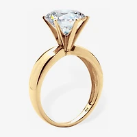 Diamonart Womens 3 1/2 CT. T.W Cubic Zirconia 18K Gold Over Silver Engagement Ring