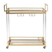 Savannah Metal-Top Serving Cart