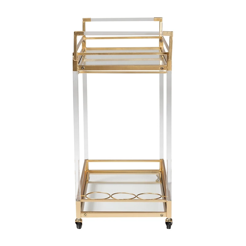 Savannah Metal-Top Serving Cart