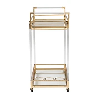 Savannah Metal-Top Serving Cart