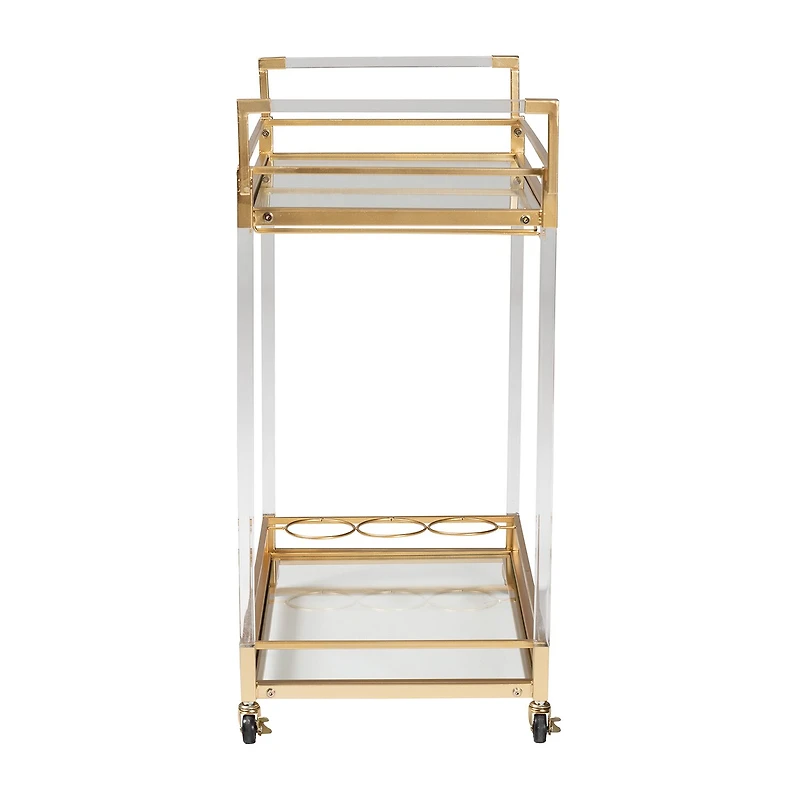 Savannah Metal-Top Serving Cart