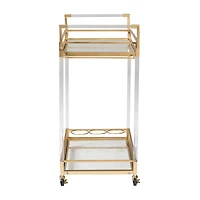 Savannah Metal-Top Serving Cart