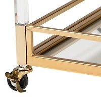 Savannah Metal-Top Serving Cart