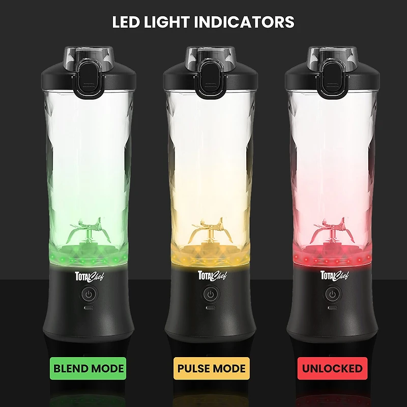 Total Chef Cordless USB Portable Blender 20 oz