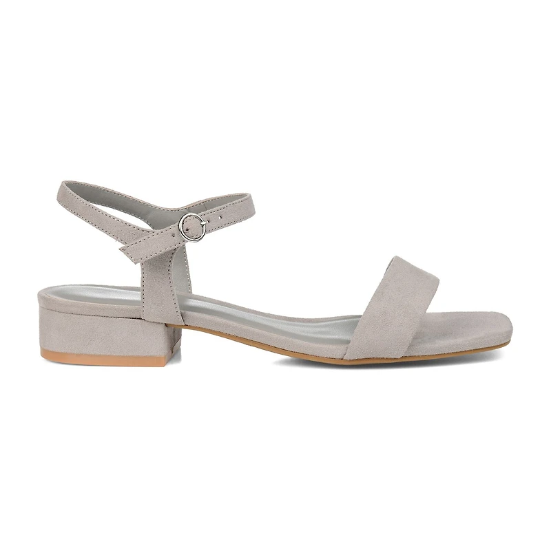 Journee Collection Beyla Womens Round Open Toe Block Heel Pumps