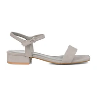 Journee Collection Beyla Womens Round Open Toe Block Heel Pumps