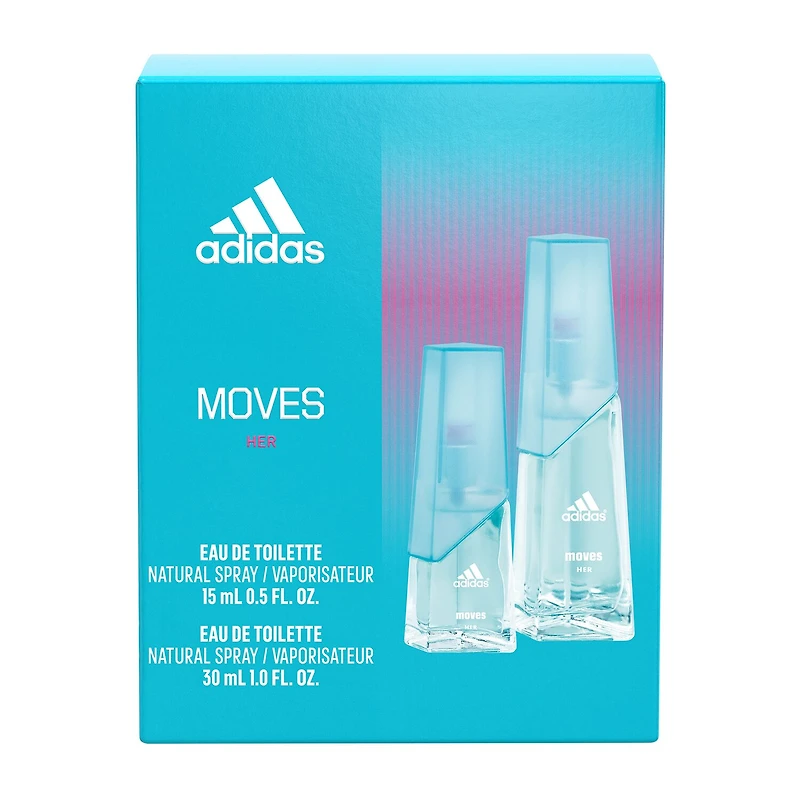 adidas Moves For Her Eau De Toilette 2-Pc Gift Set ($34 Value) Perfume Set