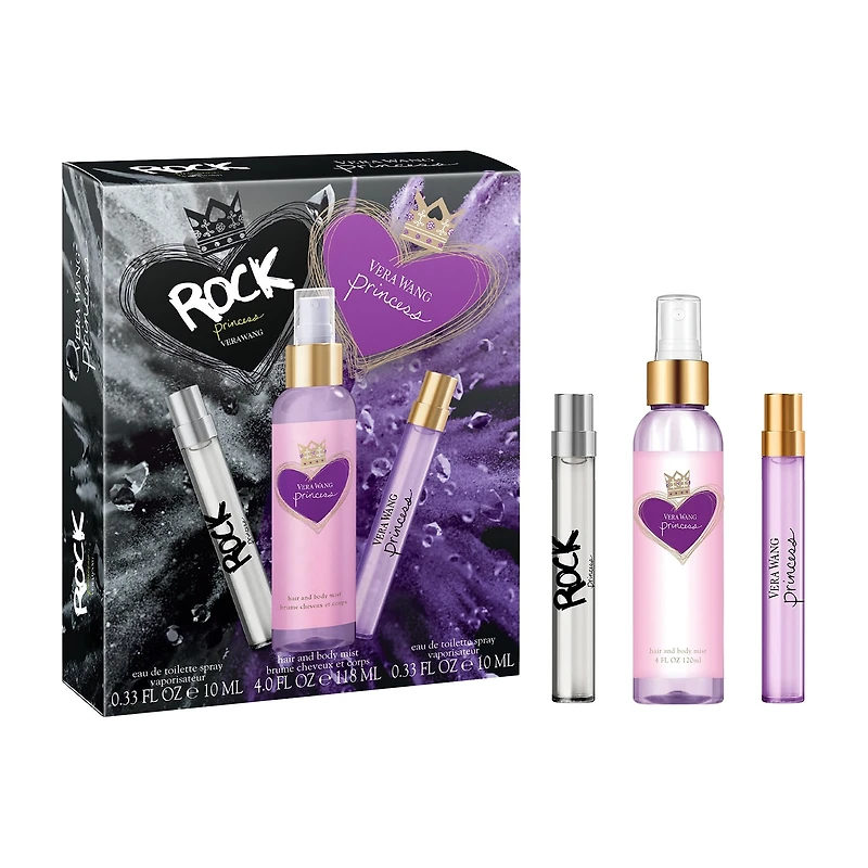Vera Wang Princess + Rock Princess Eau De Toilette 3-Pc Gift Set ($31 Value) Perfume Set