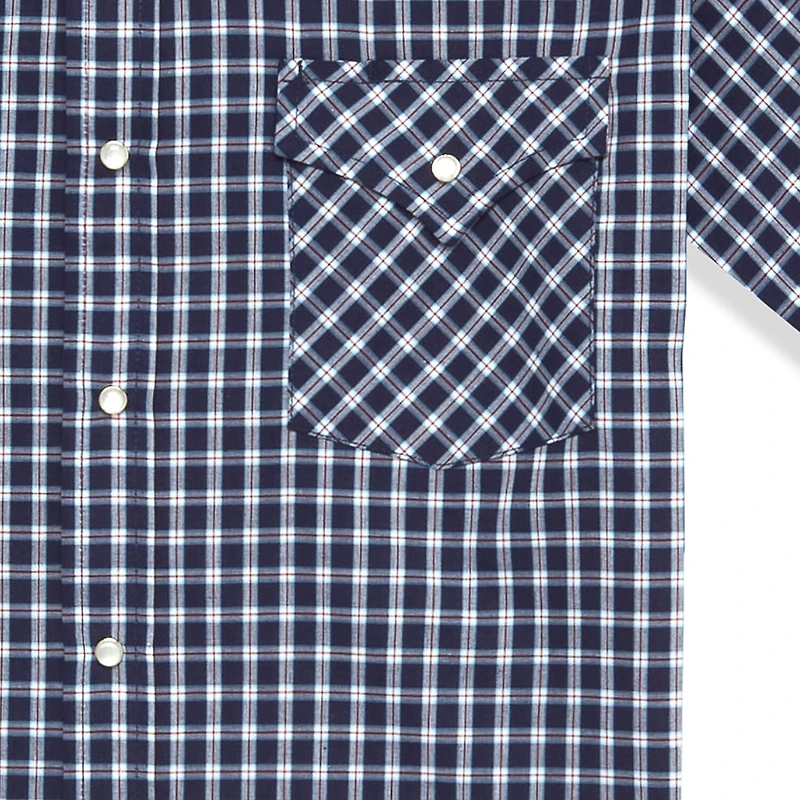 Ely Cattleman Classic Check Mens Short Sleeve Western Shirt