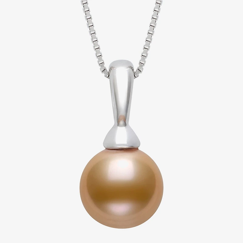 Womens Cultured Freshwater Pearl Sterling Silver Ball 18 Inch Pendant Necklace