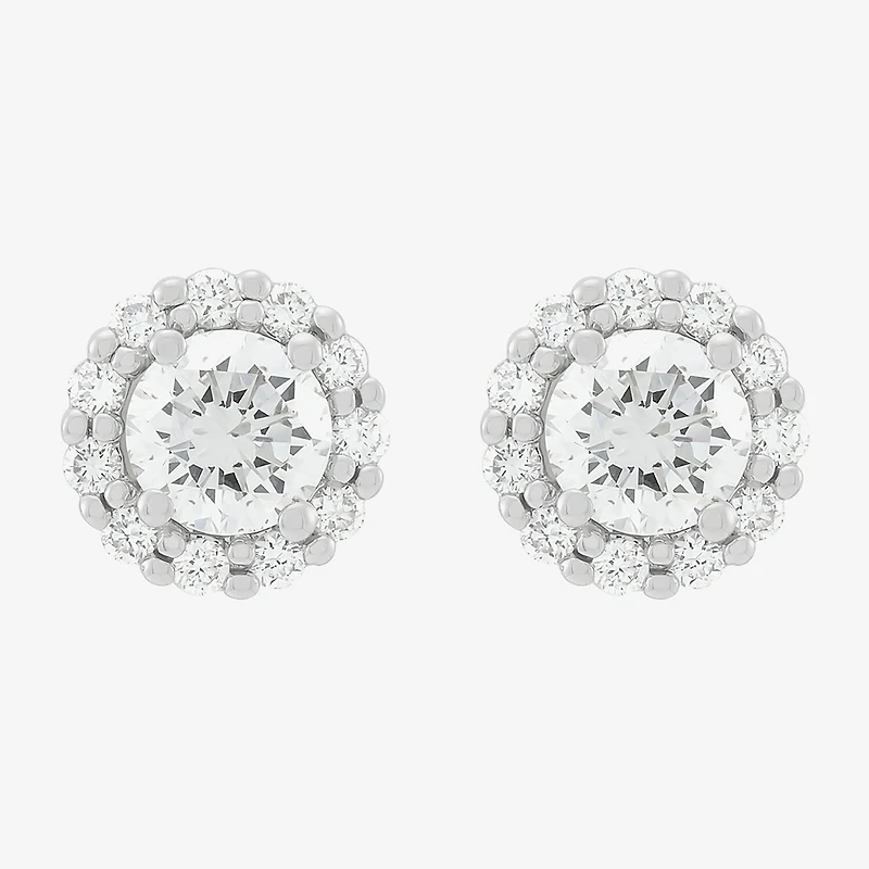 1 CT. T.W. Lab Grown White Diamond 14K Gold Round Stud Earrings