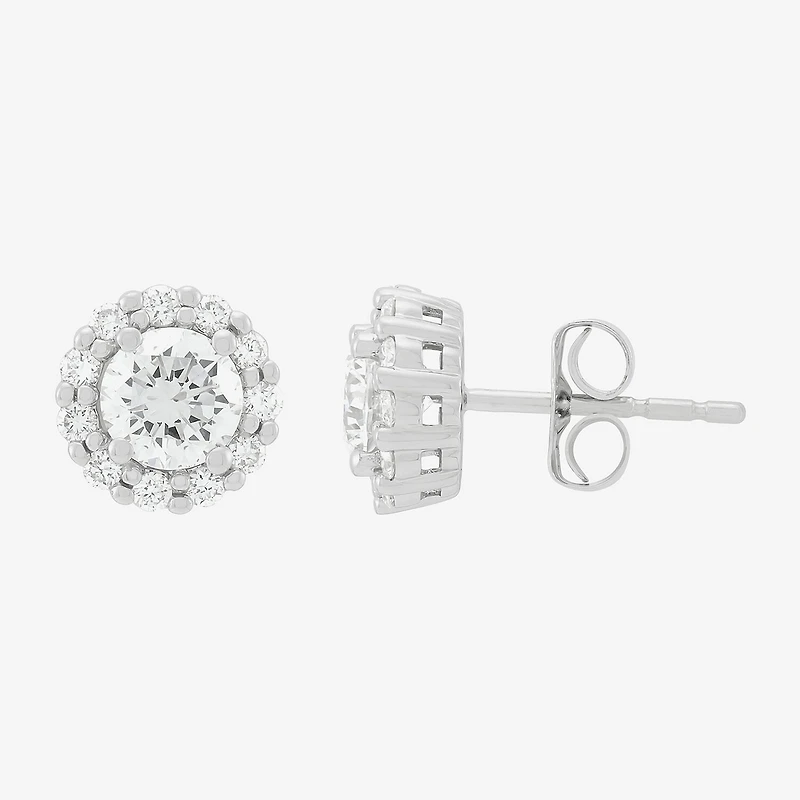1 CT. T.W. Lab Grown White Diamond 14K Gold Round Stud Earrings