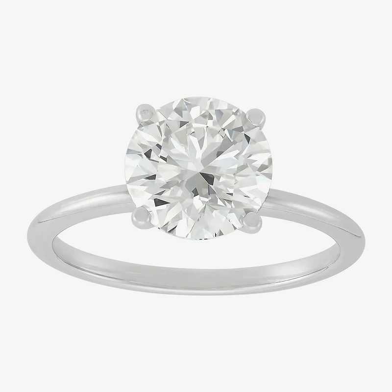 Womens 2 1/2 CT. T.W. Lab Grown White Diamond 14K Gold Round Solitaire Engagement Ring