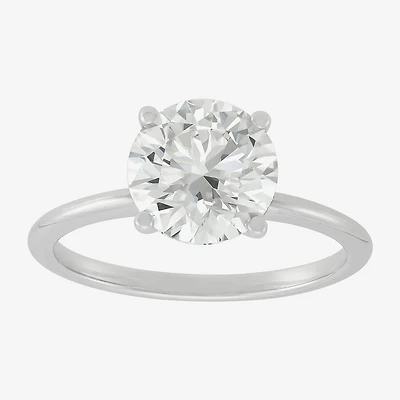Womens 2 1/2 CT. T.W. Lab Grown White Diamond 14K Gold Round Solitaire Engagement Ring