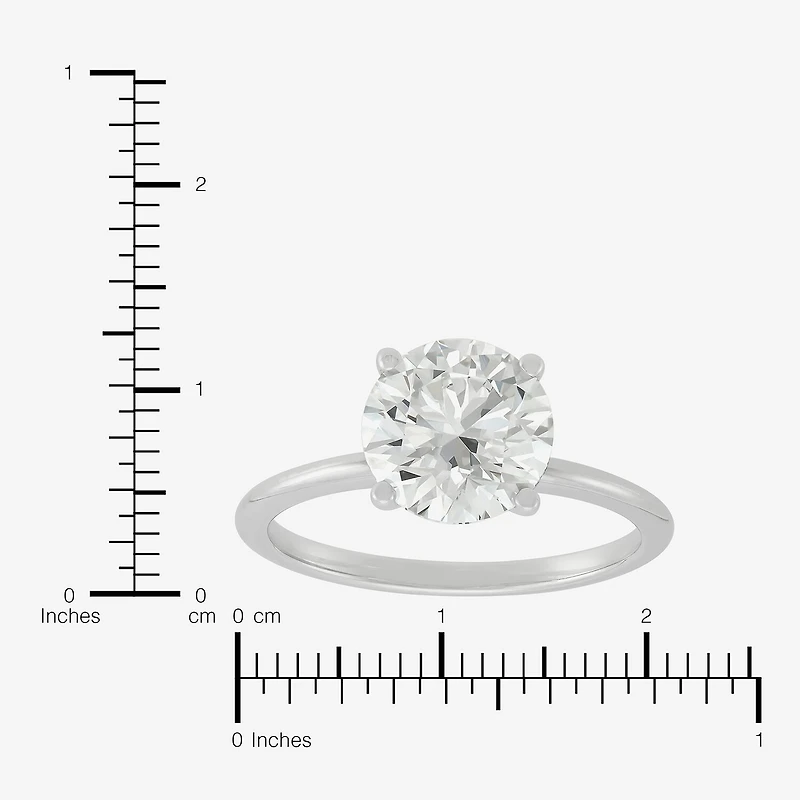 Womens 2 1/2 CT. T.W. Lab Grown White Diamond 14K Gold Round Solitaire Engagement Ring