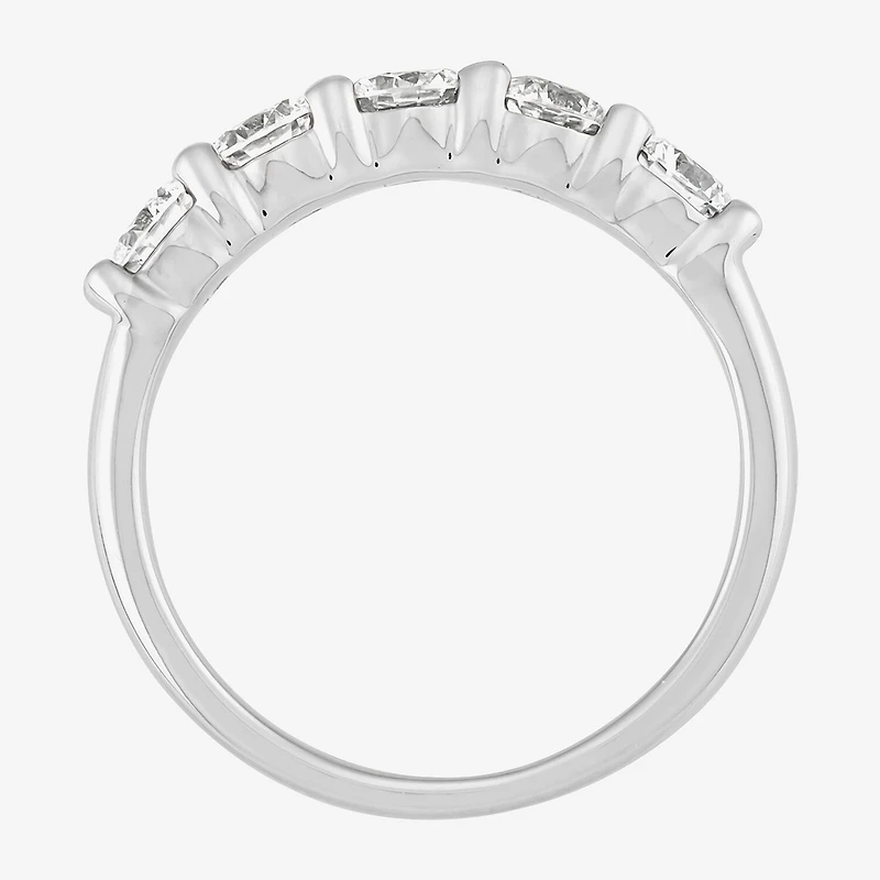 Womens 1 CT. T.W. Lab Grown White Diamond 14K White Gold Band