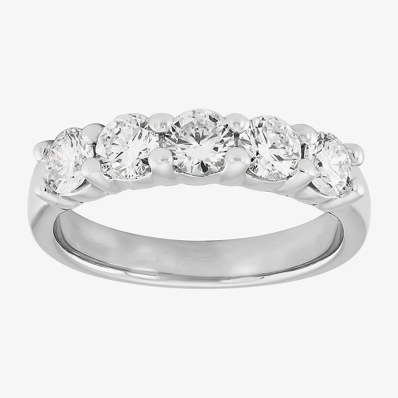 Womens 1 CT. T.W. Lab Grown White Diamond 14K White Gold Band