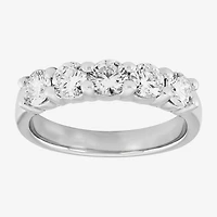 Womens 1 CT. T.W. Lab Grown White Diamond 14K White Gold Band