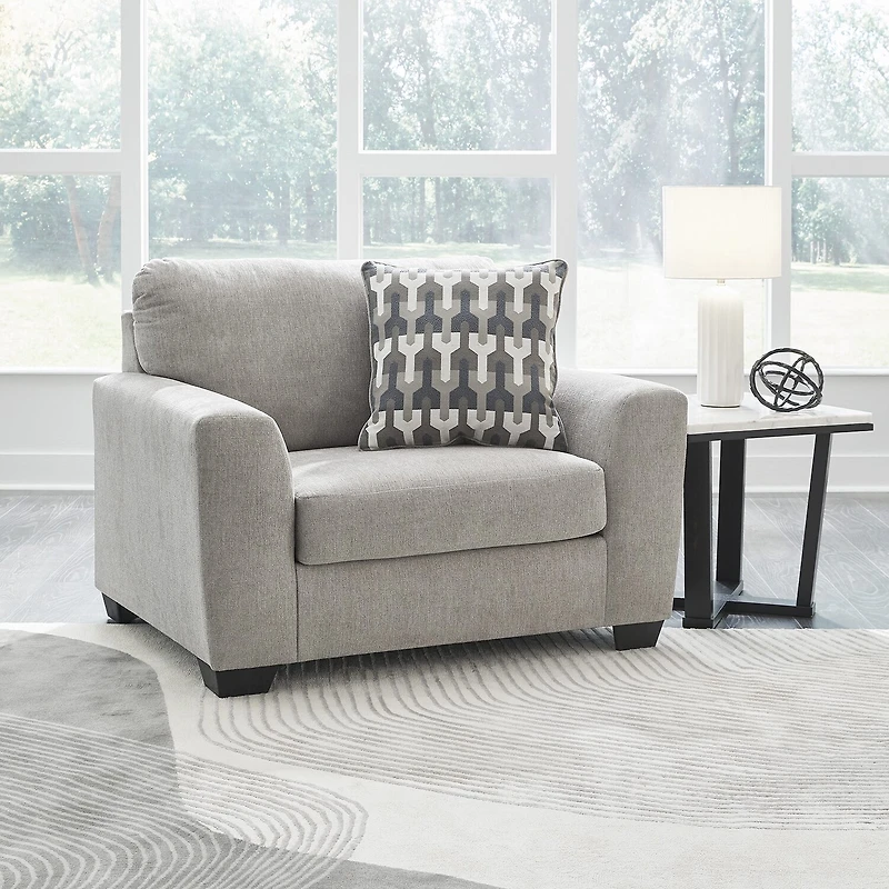 Signature Design by Ashley Avenal Park Upholstered Oversized Chair in Gray