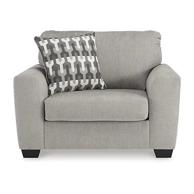Signature Design by Ashley Avenal Park Upholstered Oversized Chair in Gray