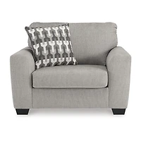 Signature Design by Ashley Avenal Park Upholstered Oversized Chair in Gray