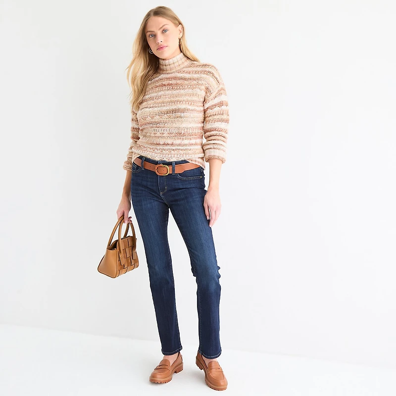 St. John's Bay Womens Mock Neck Long Sleeve Pullover Sweater