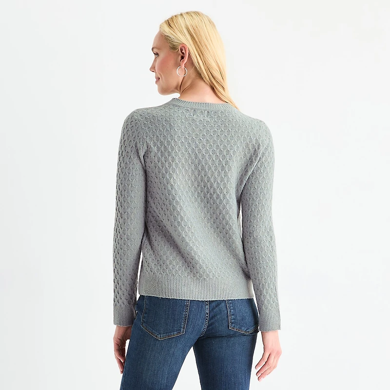 St. John's Bay Tall Womens Crew Neck Long Sleeve Pullover Sweater