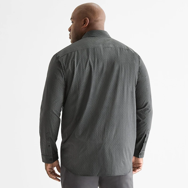 Stylus Mens Long Sleeve Regular Fit Big and Tall Button-Down Shirt
